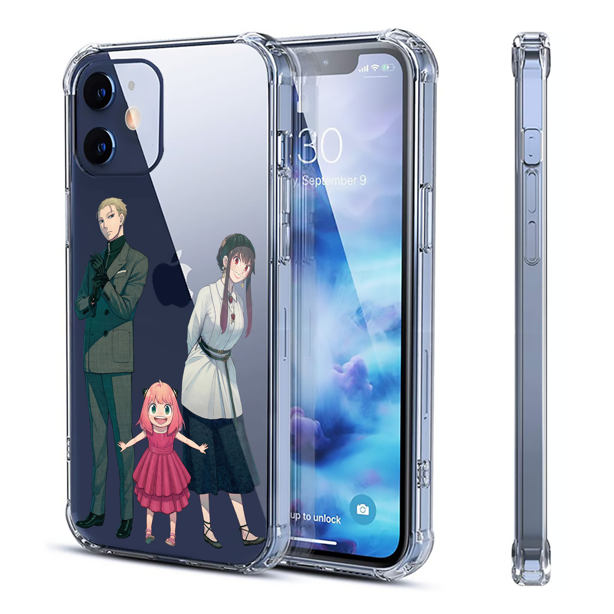 （画像用） SPY×FAMILY间谍家家酒 【iPhone 12シリーズ対応】透明スマホケース（クリアソフトケース）